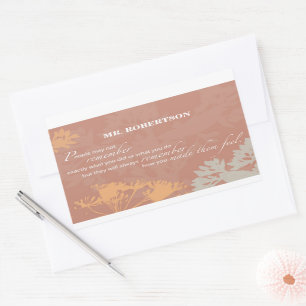 Boss's Day Wild Flower Silhouettes on Brown Sticker