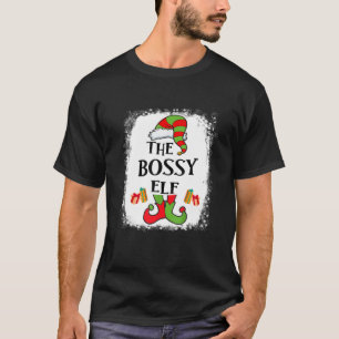 Bossy Elf Matching Family Funny Christmas Party Pa T-Shirt