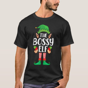 Bossy Elf Matching Family Group Christmas Party Pa T-Shirt