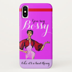 Bossy Gal Retro Magenta Case-Mate iPhone Case