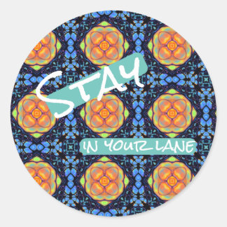 bossy girl classic round sticker