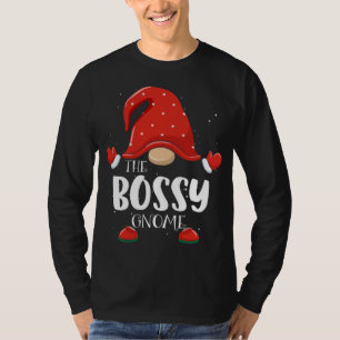 Bossy Gnome Matching Family Christmas Pajama T-Shirt