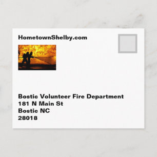 Bostic Volunteer Fire Department Postcard
