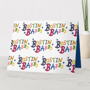 BOSTIN BABBY Black Country Words New Baby Card