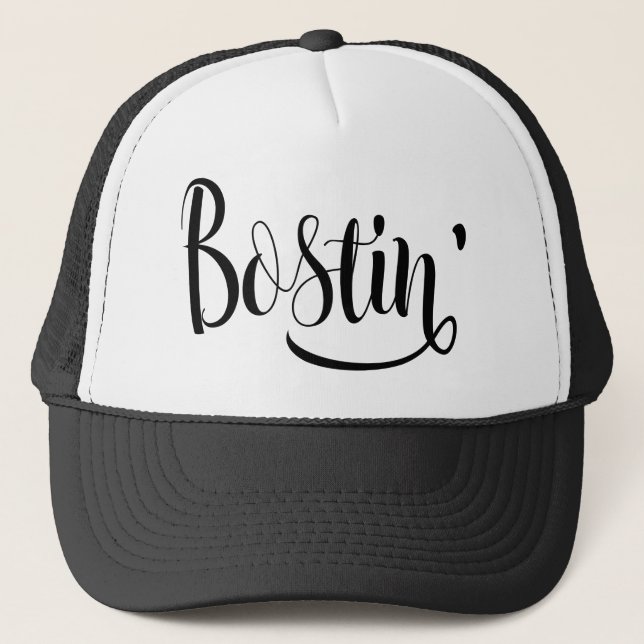 Bostin' Birmingham Black Country Slang Trucker Hat (Front)