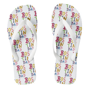Bostin Dad Black Country Flip Flops Beach Footwear