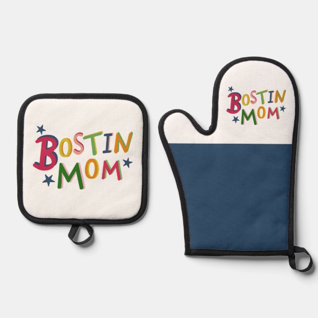 Bostin Dad Black Country  Oven Mitt & Pot Holder Set (Front)
