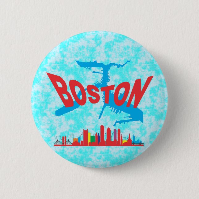 Boston 2 Inch Round Button (Front)