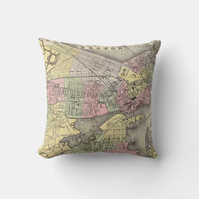 Boston 3 throw pillow (Front)