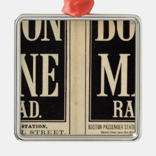 Boston and Maine Railroad Metal Ornament