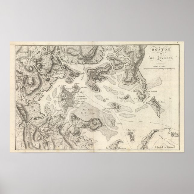 Boston and Surrounding Area Poster (Front)