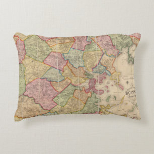 Boston and vicinity accent pillow