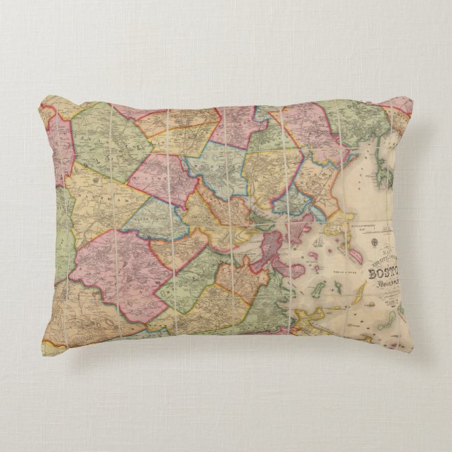 Boston and vicinity accent pillow (Front)