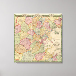 Boston and vicinity canvas print