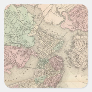 Boston and Vicinity Square Sticker