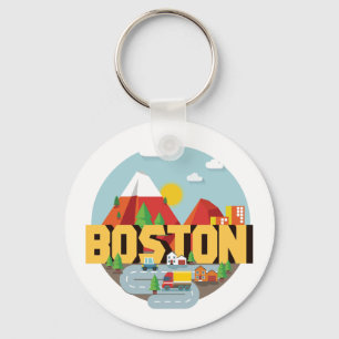 Boston As A Destination Keychain