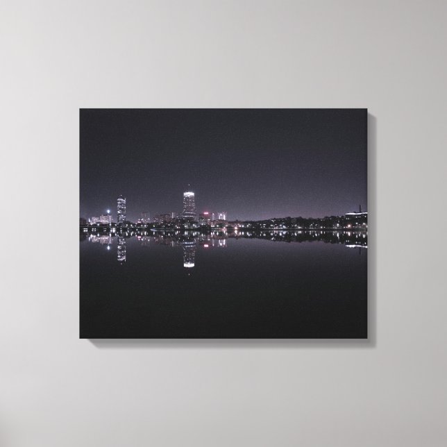 Boston at Night Canvas Print (Front)