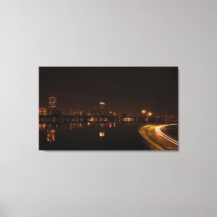 Boston at Night Canvas Print