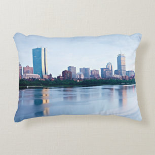 Boston Back bay across Charles River Decorative Pillow