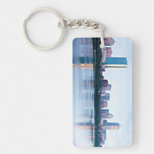 Boston Back bay across Charles River Keychain