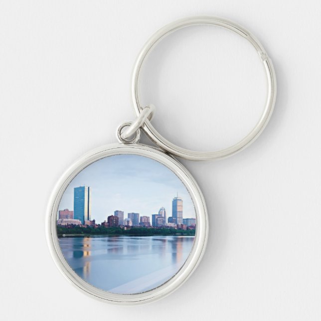 Boston Back bay across Charles River Keychain (Front)
