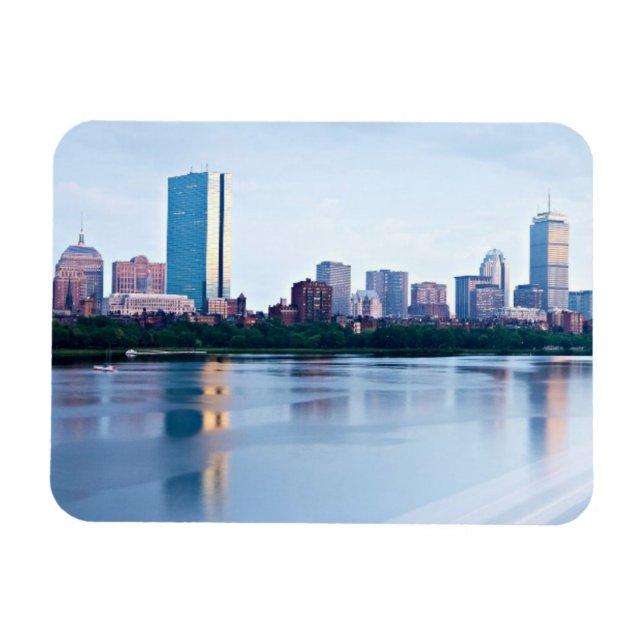 Boston Back bay across Charles River Magnet (Horizontal)