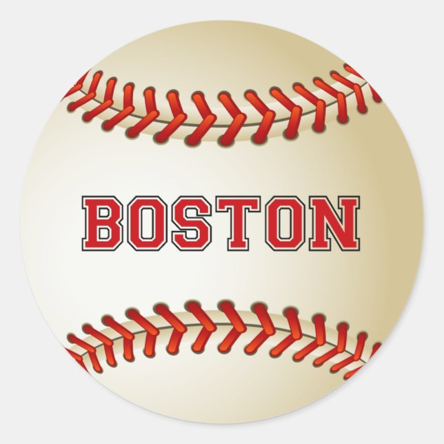 BOSTON BASEBALL CLASSIC ROUND STICKER (Front)