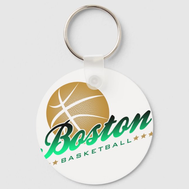 Boston Basketball Keychain (Front)