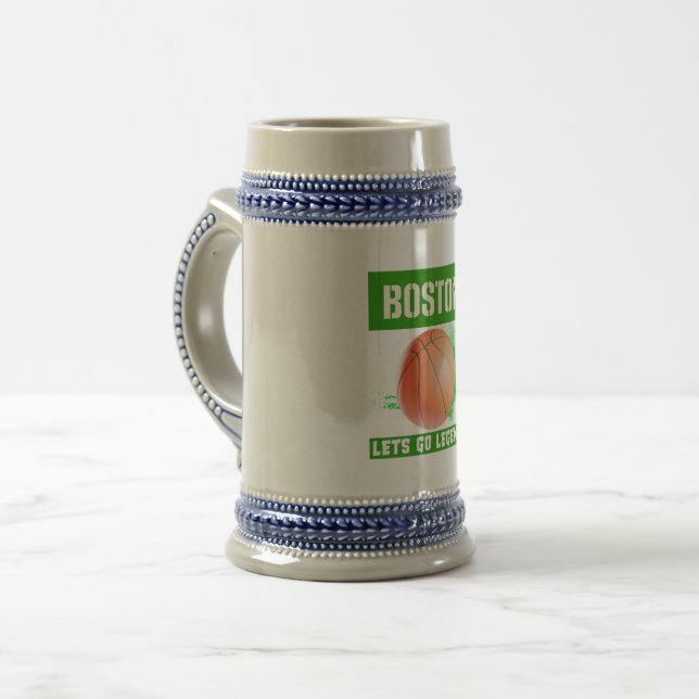 Boston Basketball Legends Beer Stein (Front Left)