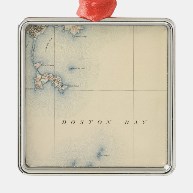 Boston Bay, Massachusetts Metal Ornament (Front)