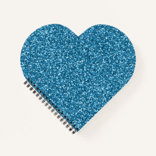 Boston Blue Glitter Notebook
