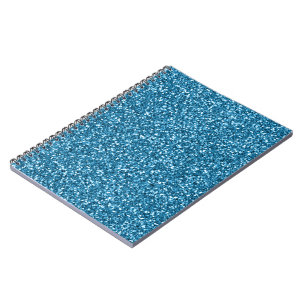Boston Blue Glitter Notebook