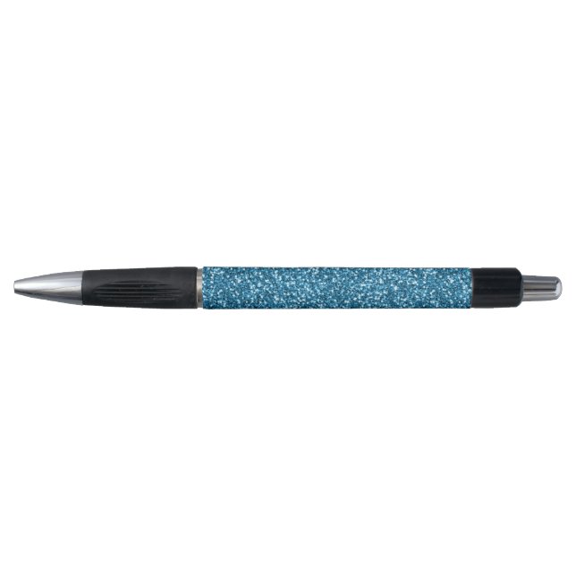 Boston Blue Glitter Pen (Front)