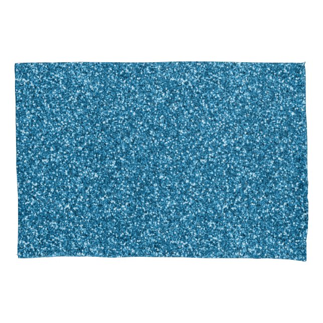 Boston Blue Glitter Pillowcase (Front)
