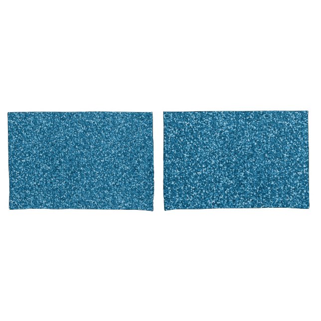 Boston Blue Glitter Pillowcase (Front-Set)
