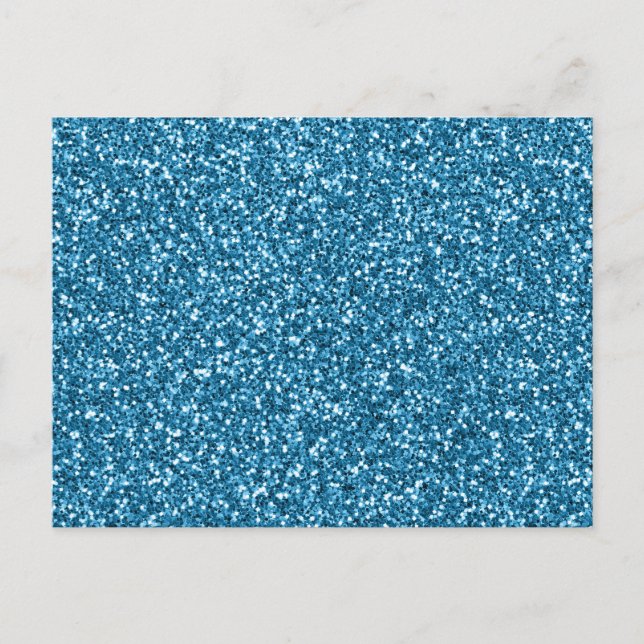 Boston Blue Glitter Postcard (Front)