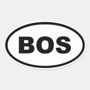 Boston BOS Oval Sticker