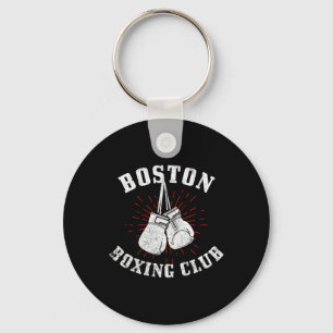 Boston Boxing Club Distressed Boxing Gloves Vintag Keychain