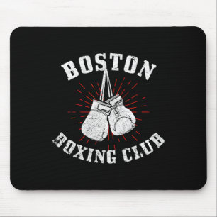 Boston Boxing Club Distressed Boxing Gloves Vintag Mouse Pad