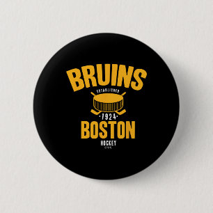 Boston Bruins Hockey Puck Black Officially License 2 Inch Round Button