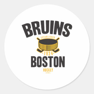Boston Bruins Hockey Puck White Officially License Classic Round Sticker