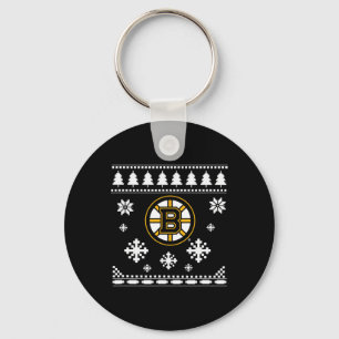 Boston Bruins Ugly Christmas Sweater Holidaze  Keychain