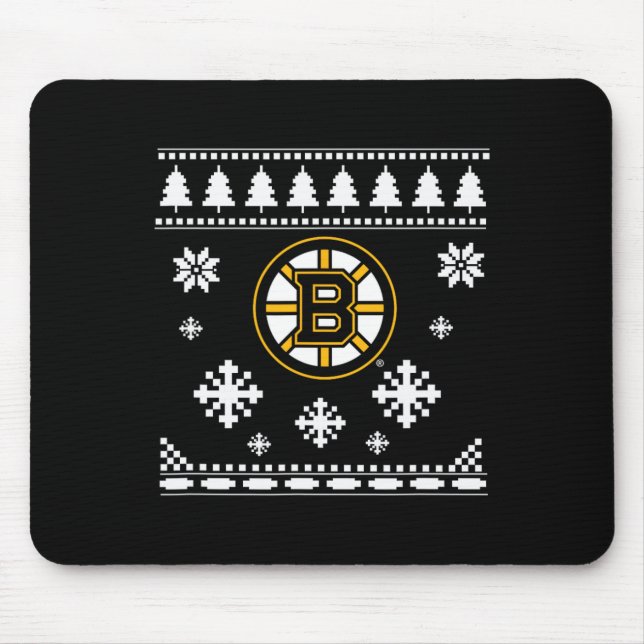 Boston Bruins Ugly Christmas Sweater Holidaze  Mouse Pad (Front)
