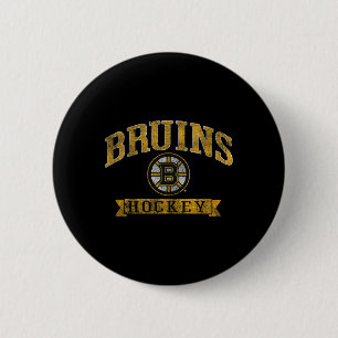 Boston Bruins Vintage Hockey Dark Heather 2 Inch Round Button