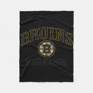 Boston Bruins Vintage Hockey Gray Officially Licen Fleece Blanket