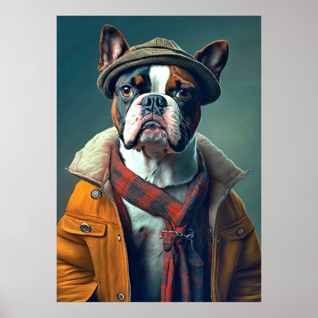 Boston Bull Terrier Poster (Front)