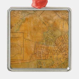 Boston, Charlestown, Cambridge, Massachusetts Metal Ornament