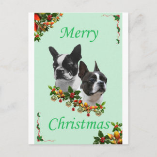 Boston Christmas Holiday Postcard