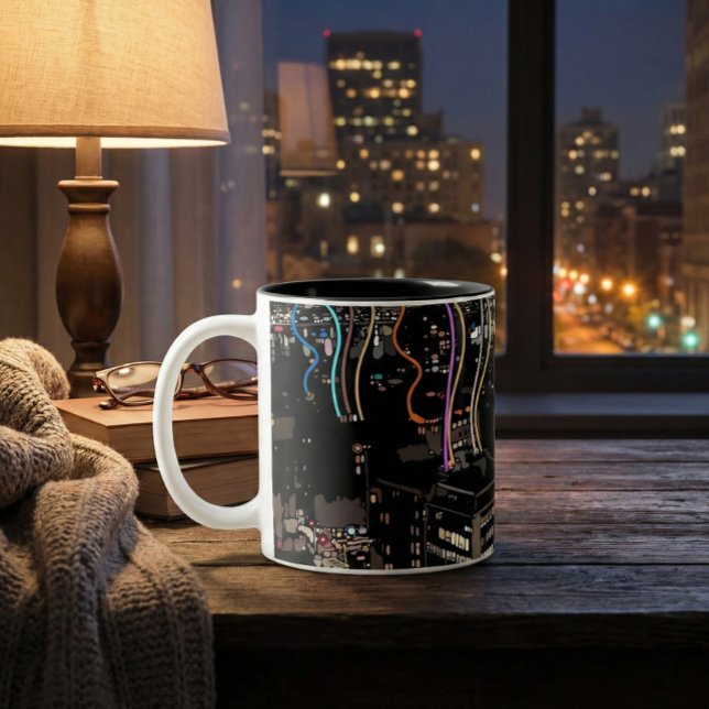 Boston City Lights Two-Tone Coffee Mug (Creator Uploaded)
