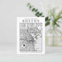 Boston City Map + Location Marker